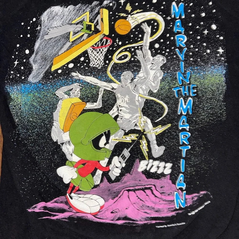 Marvin the Martian Vintage 90’s Looney Tunes T-Shirt: Warner Brothers:Streetwear - Picture 2 of 5